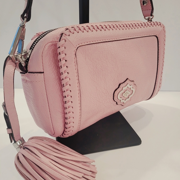 orYANY Handbags - orYANY Pink Aideen Leather Crossbody with Tassel